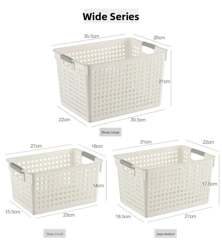 Large Hollow out round Hole Plastic Storage Basket