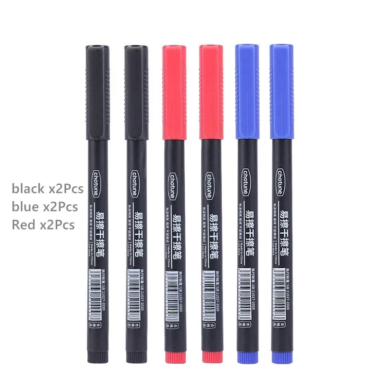 4/8pcs Erasable Whiteboard Pen Fine Point
