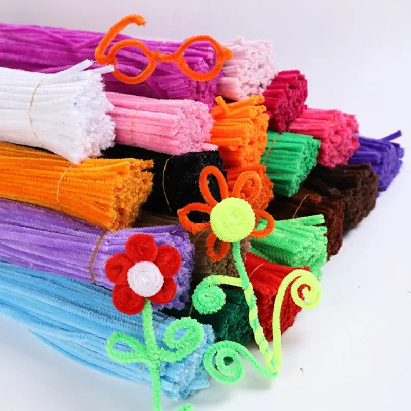 100Pcs Multicolor Pipe Cleaners