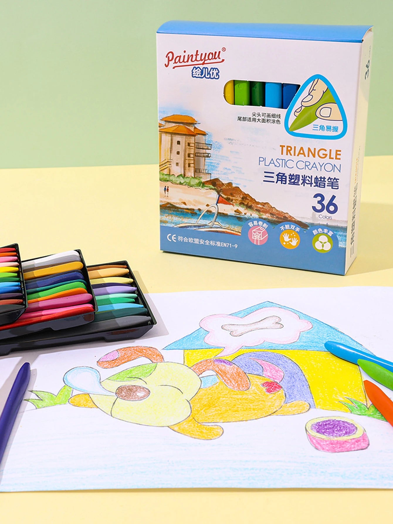 Non-dirty Hand Plastic Crayons