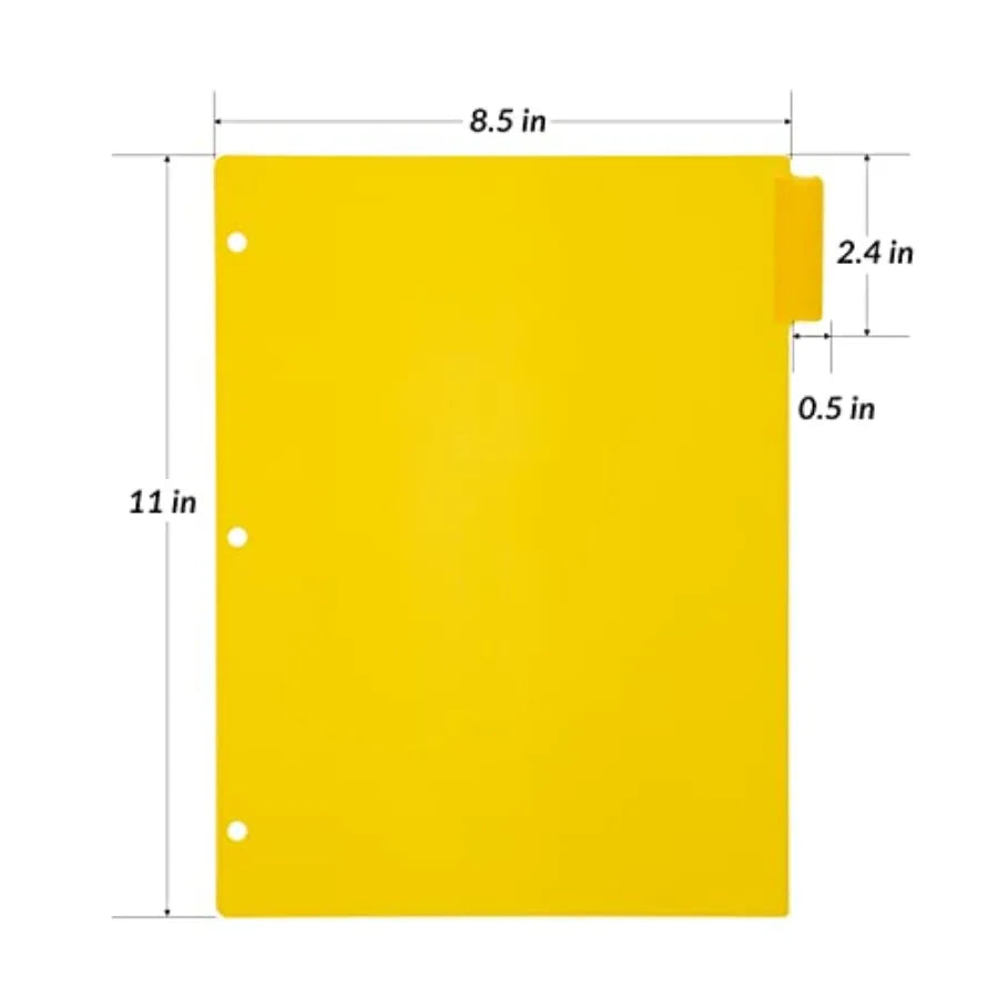 6 Sets Plastic Binder Dividers