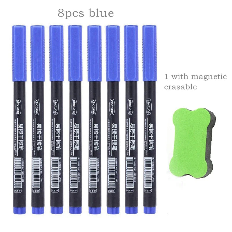 4/8pcs Erasable Whiteboard Pen Fine Point