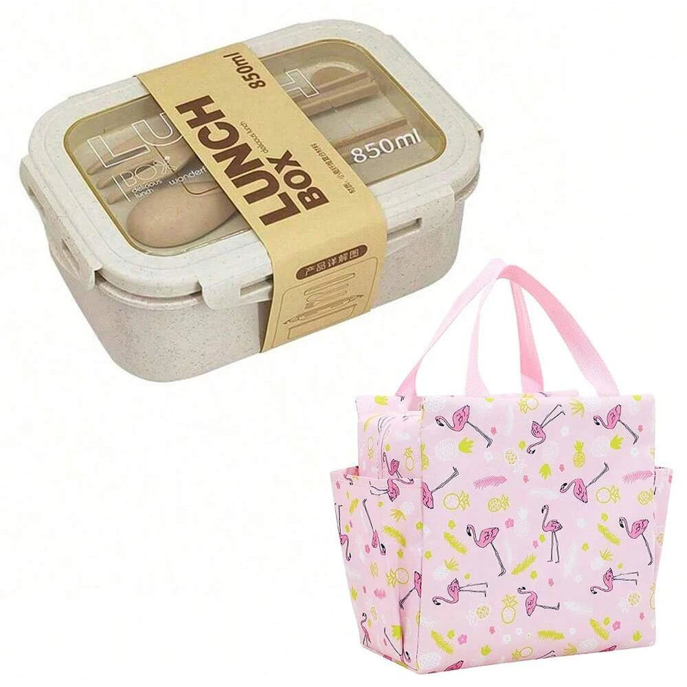 1pc Wheat Straw Lunch Box