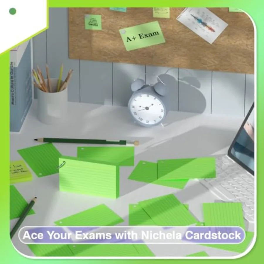 250 Sheets Colored Index Cards with Ring