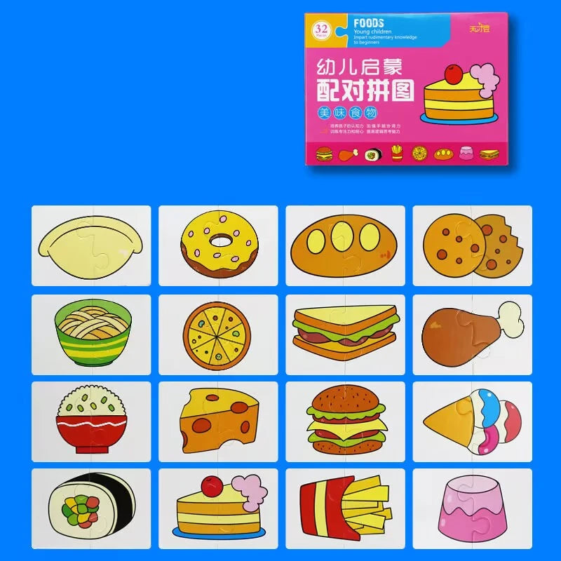 Montessori Learning Educational Puzzle Cards
