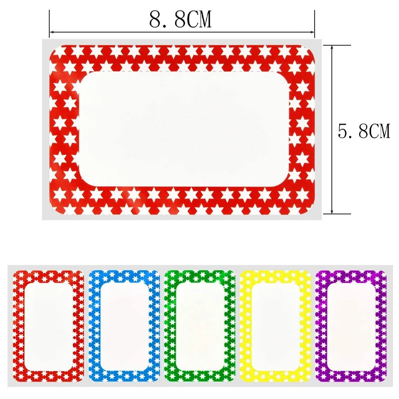 50-150pcs Colorful Blank Handwritten Name Stickers Labels