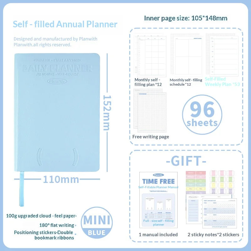 2026 Plan with Daily Agenda Weekly Plan Book