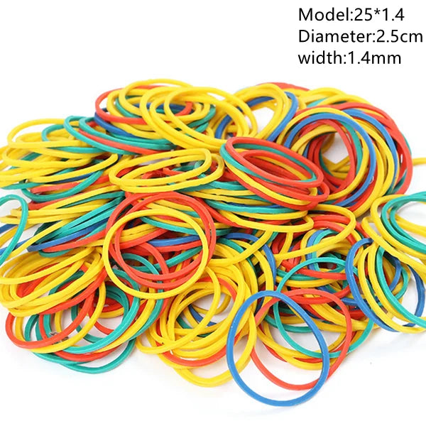 100 Pcs Various size Elastic Rubber Bands