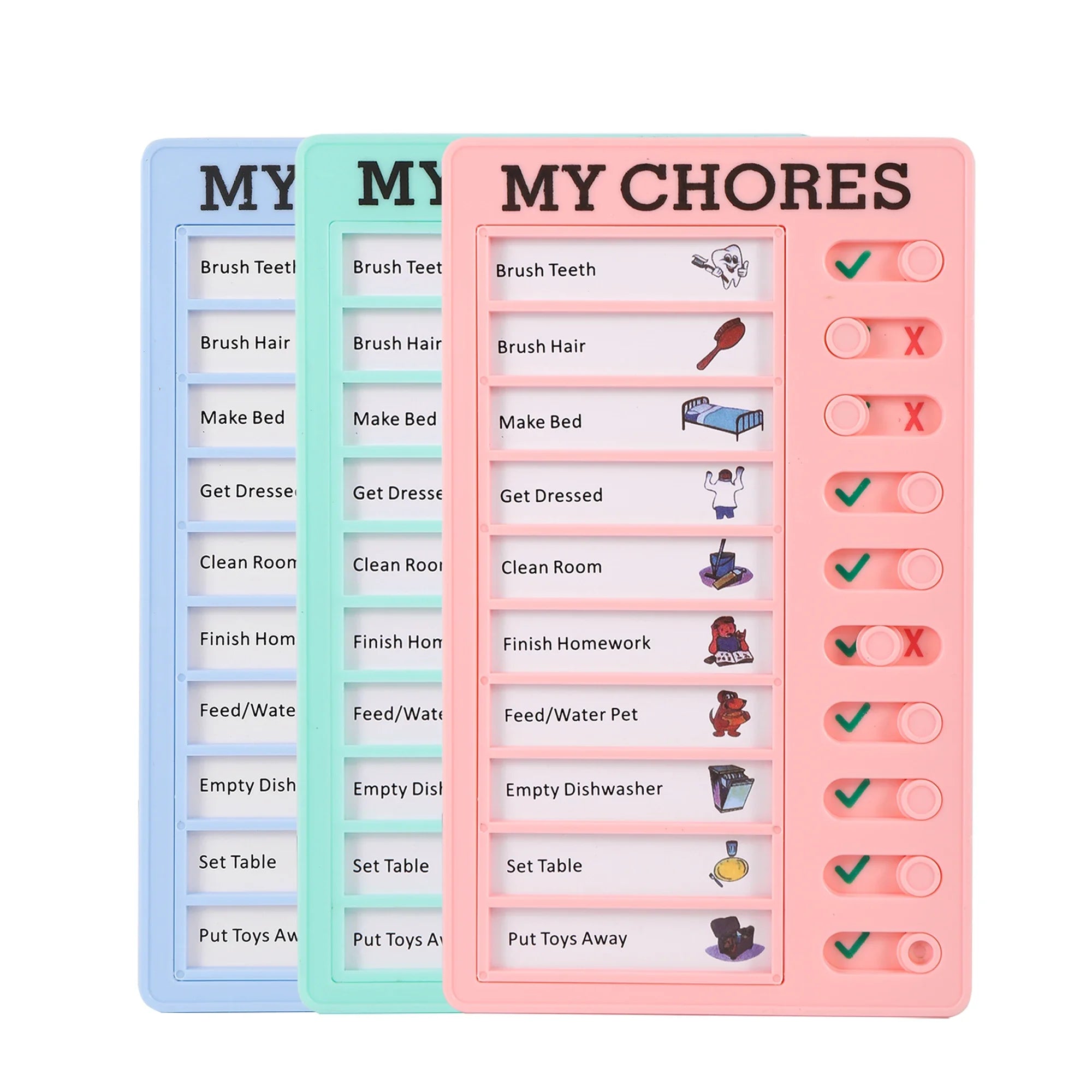 1Pcs Kids Chore Chart with 5Pcs