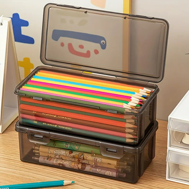 Transparent Black Storage Box Large