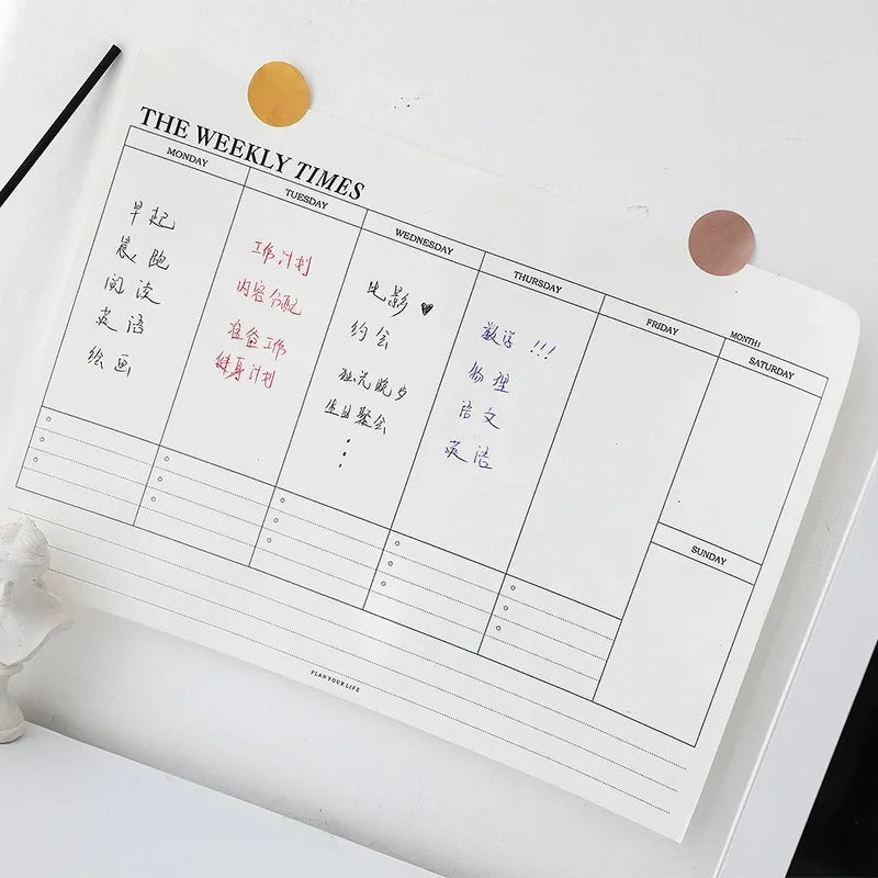 Weekly Planner Monthly Undated Agenda Notebook