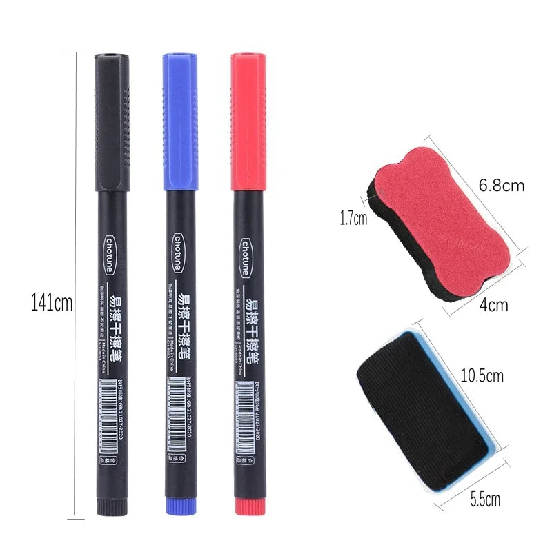 4/8pcs Erasable Whiteboard Pen Fine Point