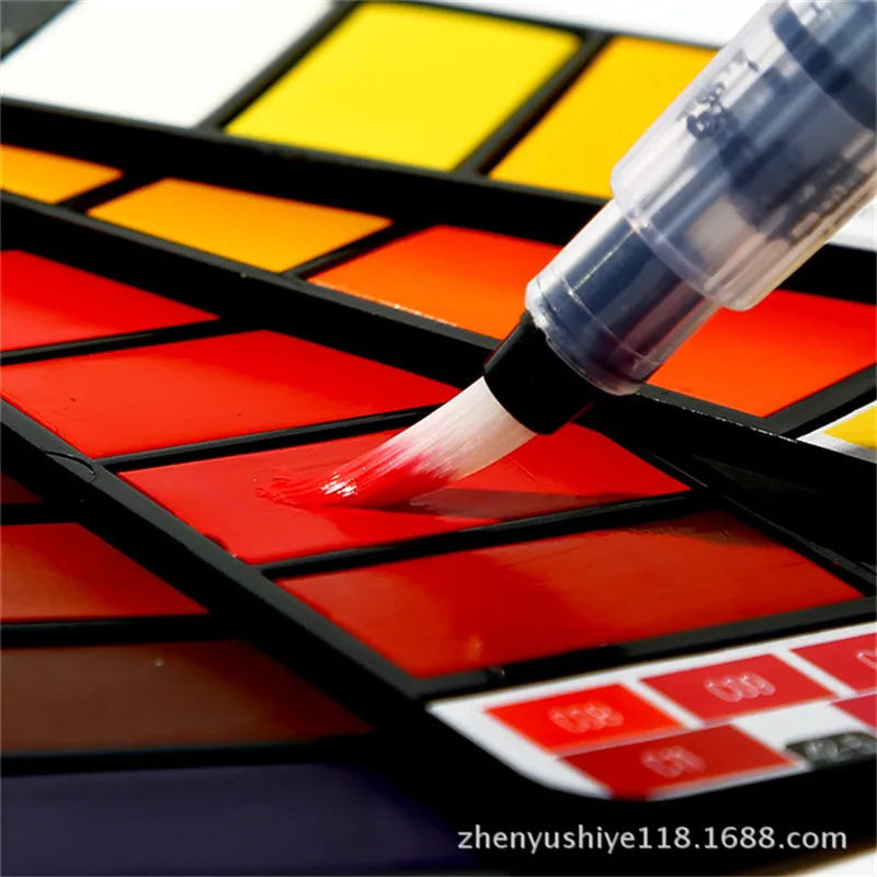 42 Colors Solid Foldable Watercolor Pigment Brush Set