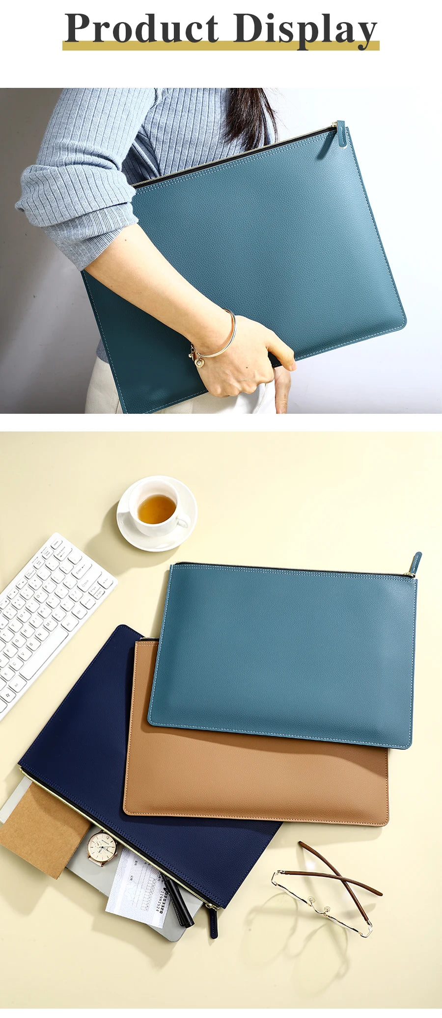 Leather Business A4 File Folder