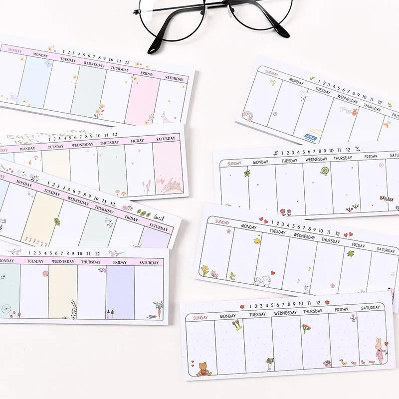 Sticky Notes Long Weekly Planner Pad