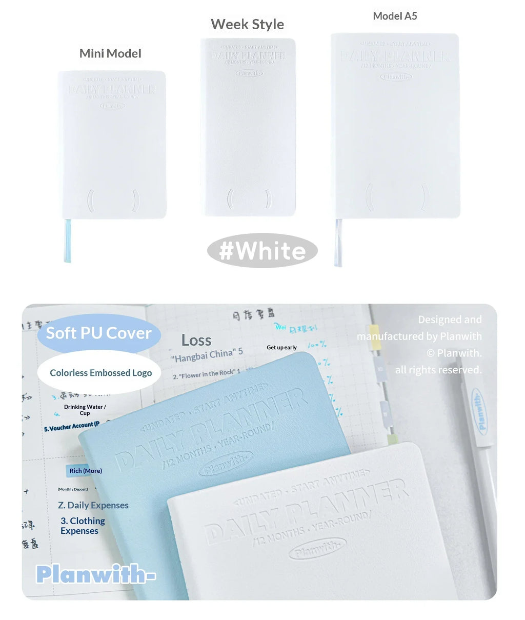 2026 Plan with Daily Agenda Weekly Plan Book