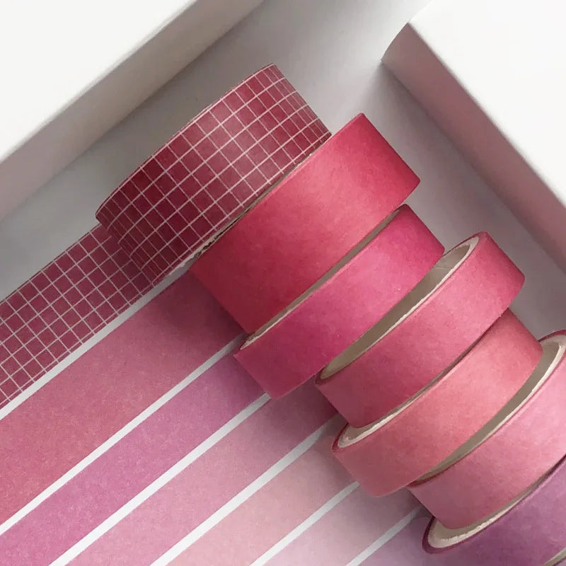 8pcs/box Basic Color Washi Tape
