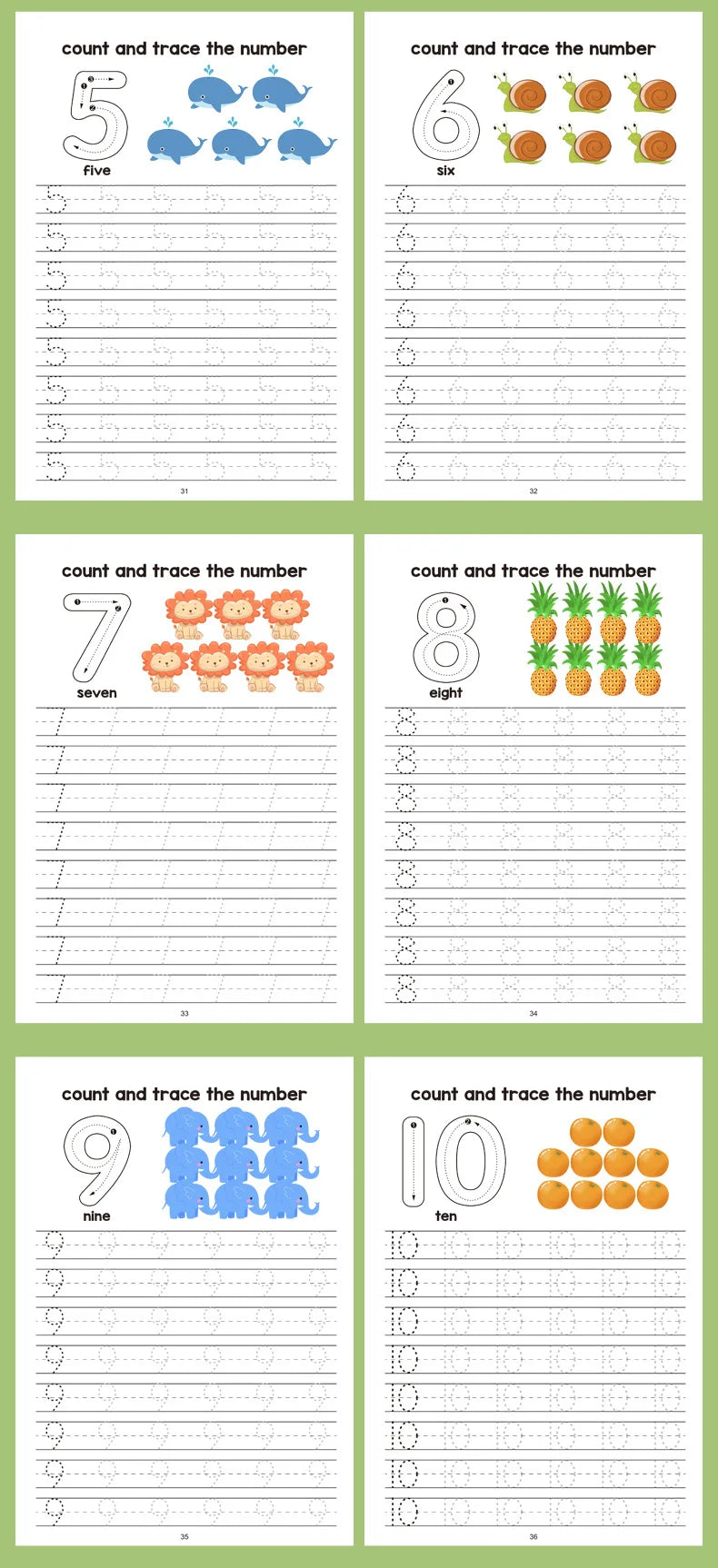 Interactive Preschool Math Workbook