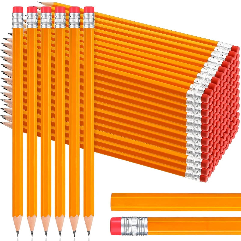 1Box/200Pcs Pre-Sharpened Pencils With Eraser