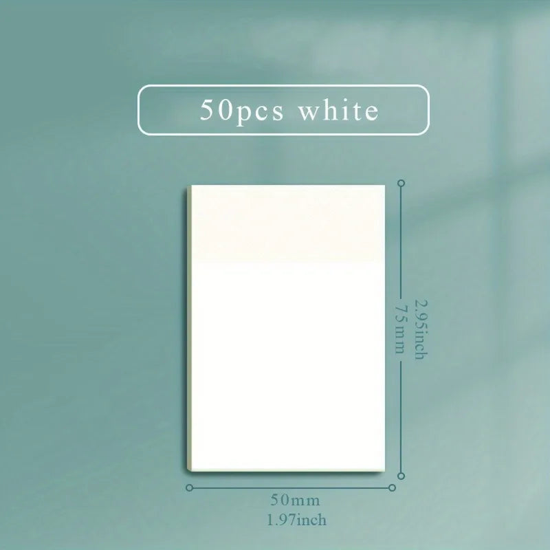 50 Sheets Transparent Sticky Note Pads