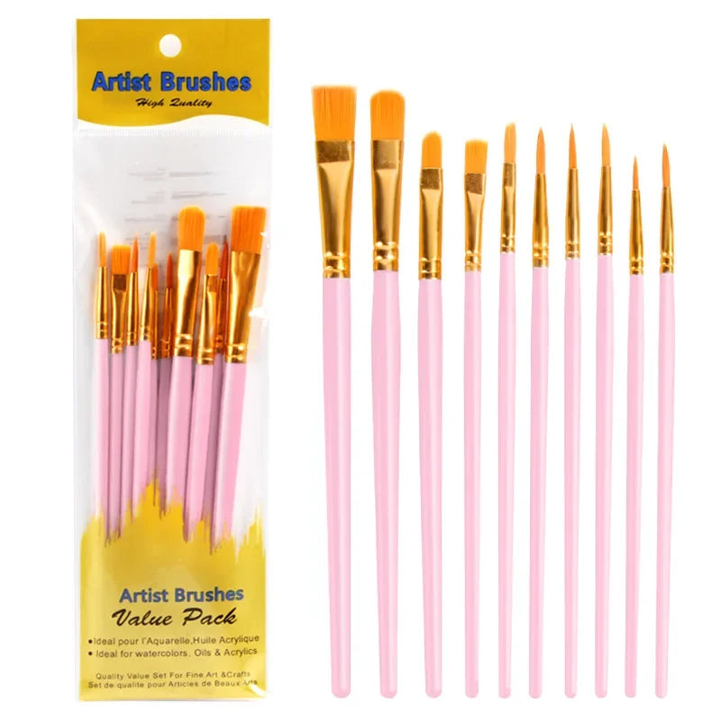 10Pcs/Set Multi-functional Watercolor Brush Set