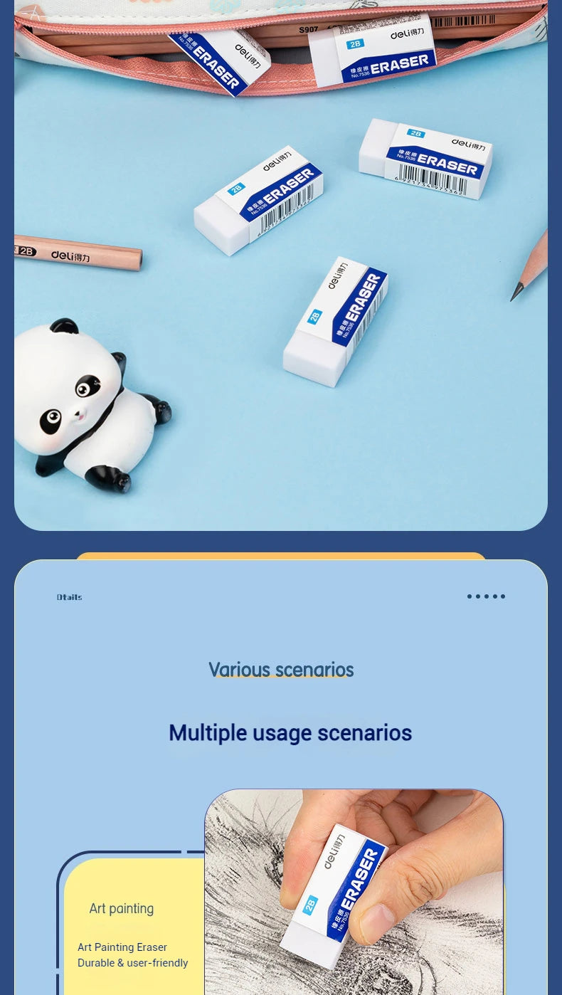 Deli 2B White Erasers