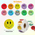 500 Pcs 1in. Smile Face Stickers Roll