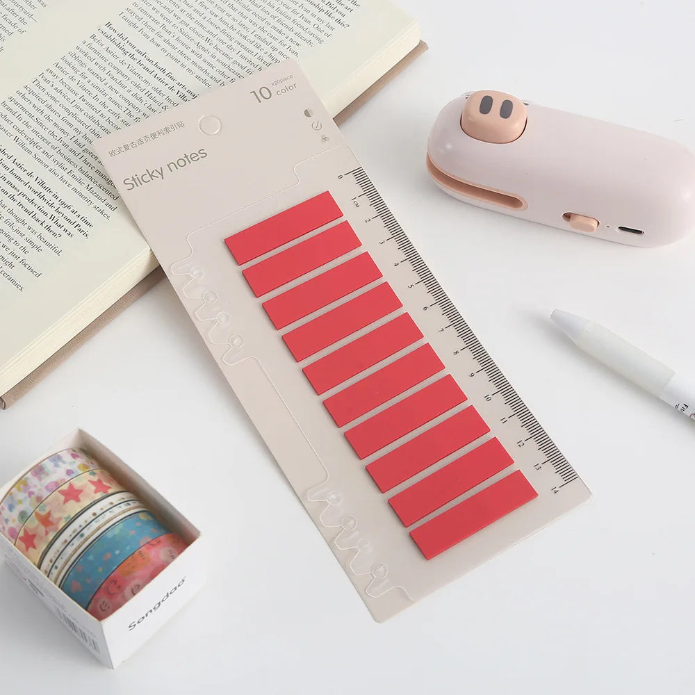 Minimalist PET Index Tabs with Ruler Card