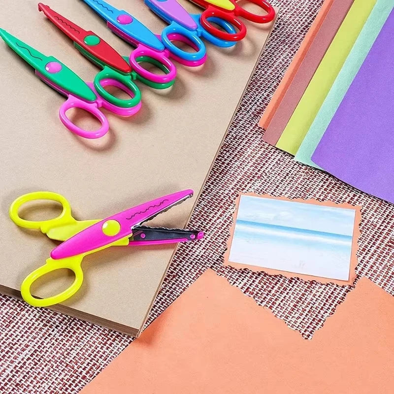 6Pcs Kids Safety Scissors Decorative Lace Edge