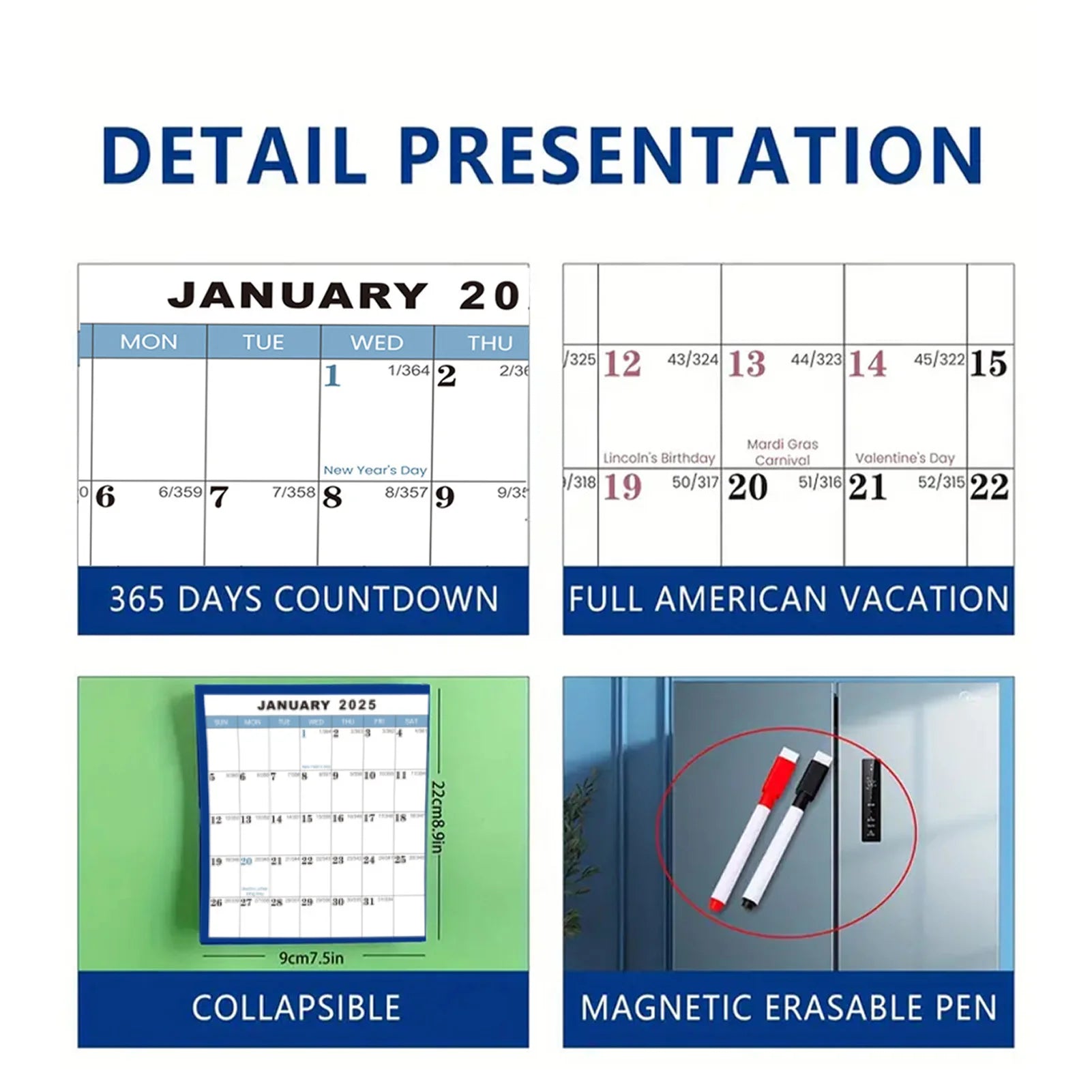 2026 English Double-Sided Laminated Wall Calendar