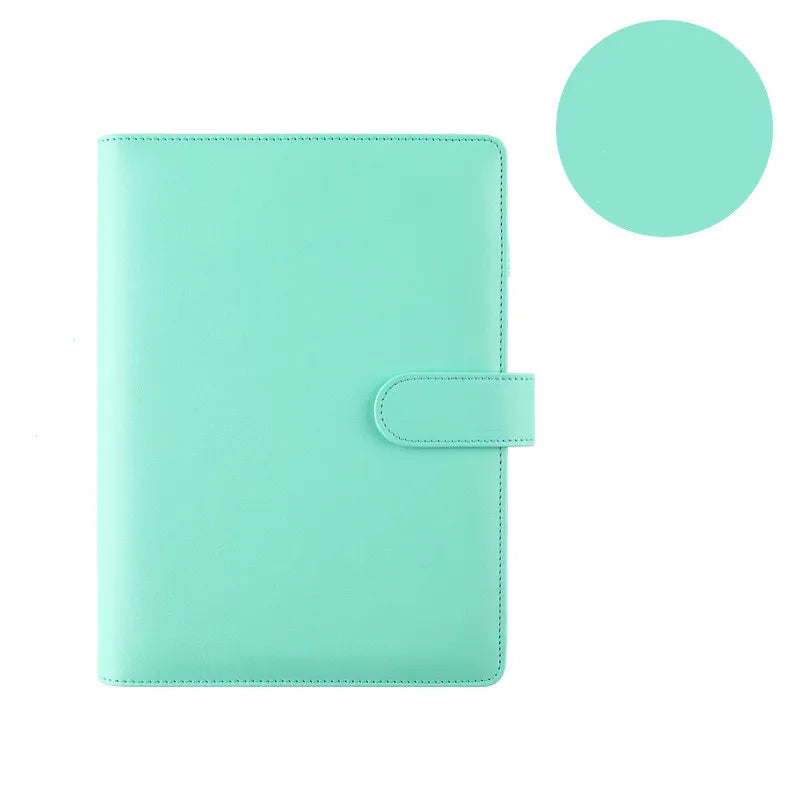 Macaroon Color A6/A5 PU Leather DIY Binder Notebook Cover