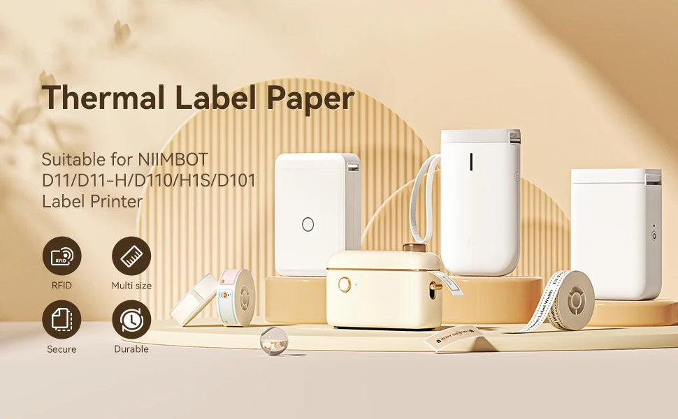 Niimbot D110 Label Sticker White Waterproof Anti-Oil Labels