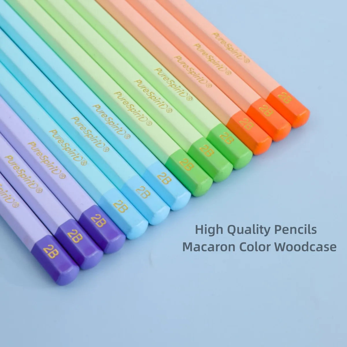 Macaron Wood Case 2B Pencils
