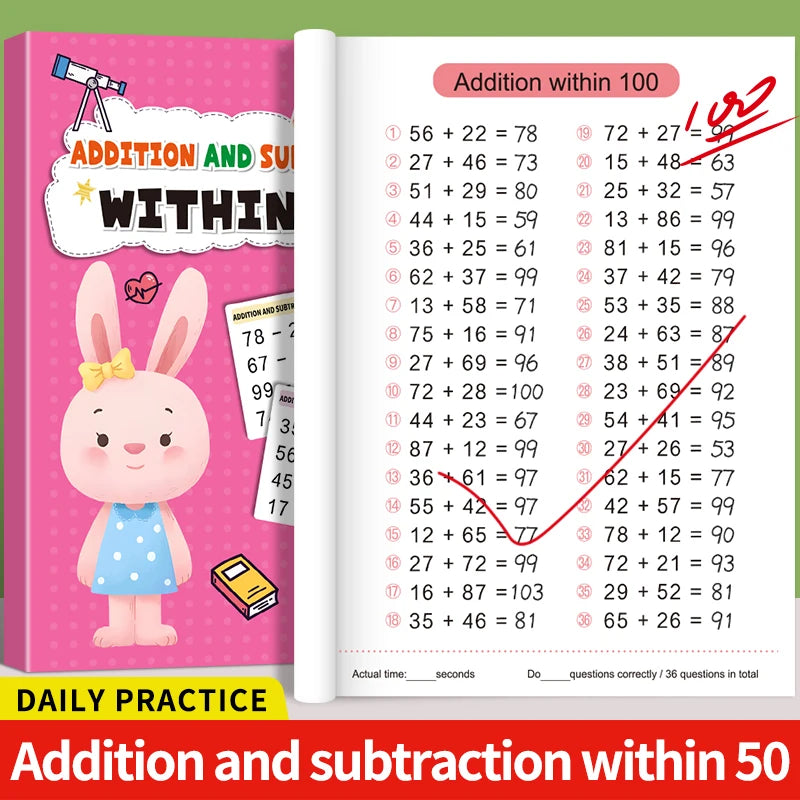 Children's Math Exercise Book