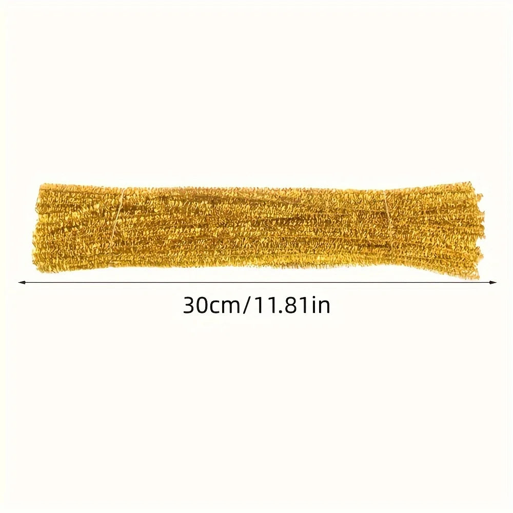 Sparkling Plush Pipe Cleaners 100Pcs