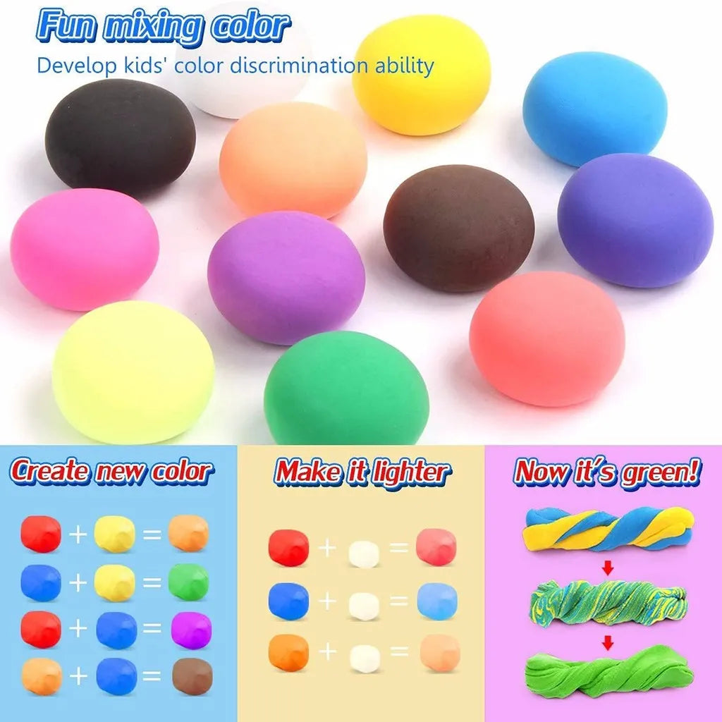 24 Color Modeling Clay Set Kids Non Toxic