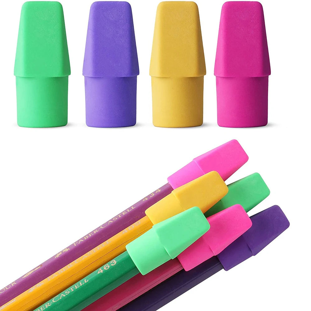 Assorted Colors Painting Pencil Top Erasers