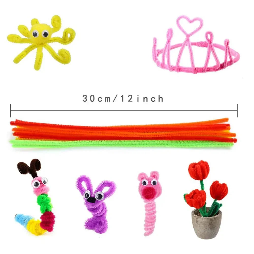 100Pcs Multicolor Pipe Cleaners