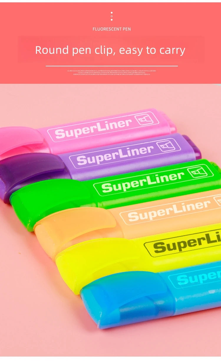 4/6pcs Pastel Color Macaron Highlighter Marker