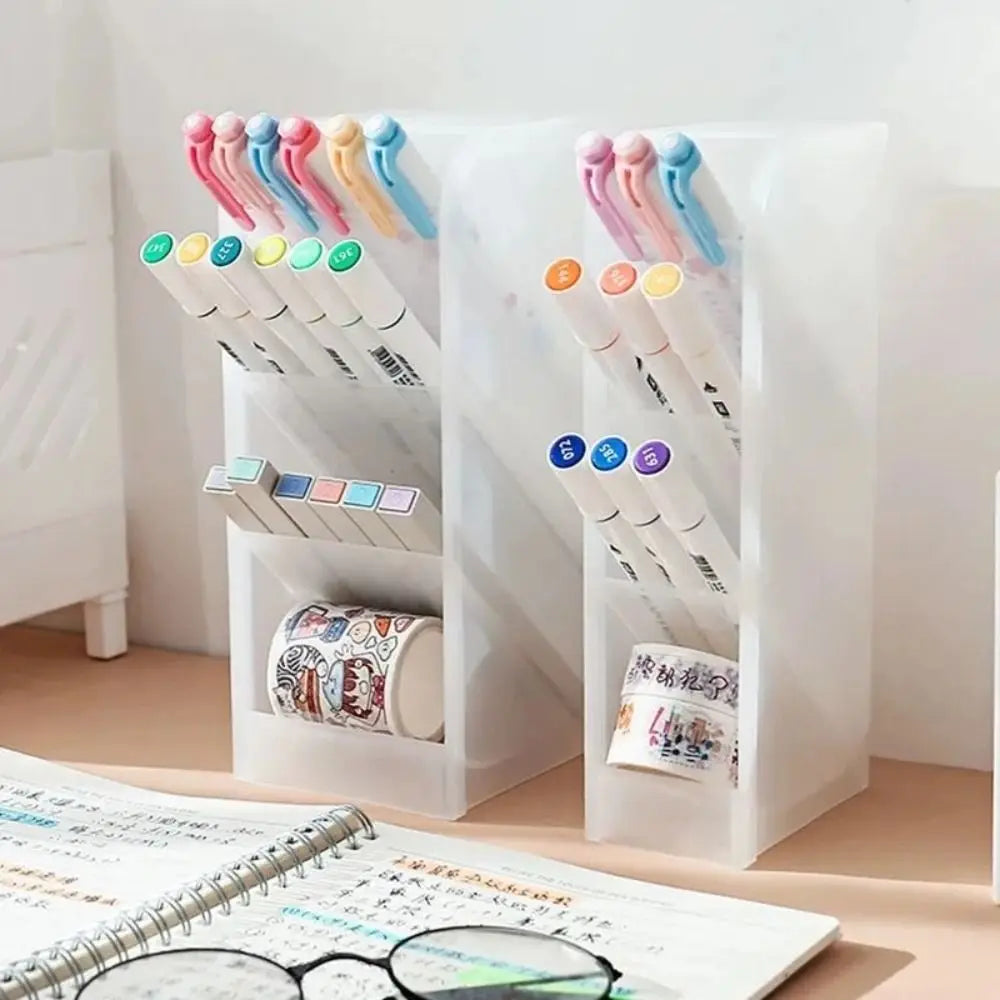Macaron Color Oblique Insertion Desktop Organizer