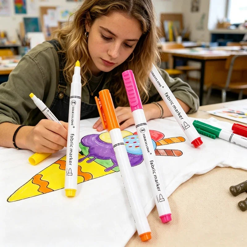 8 Colors Fabric Paint Markers