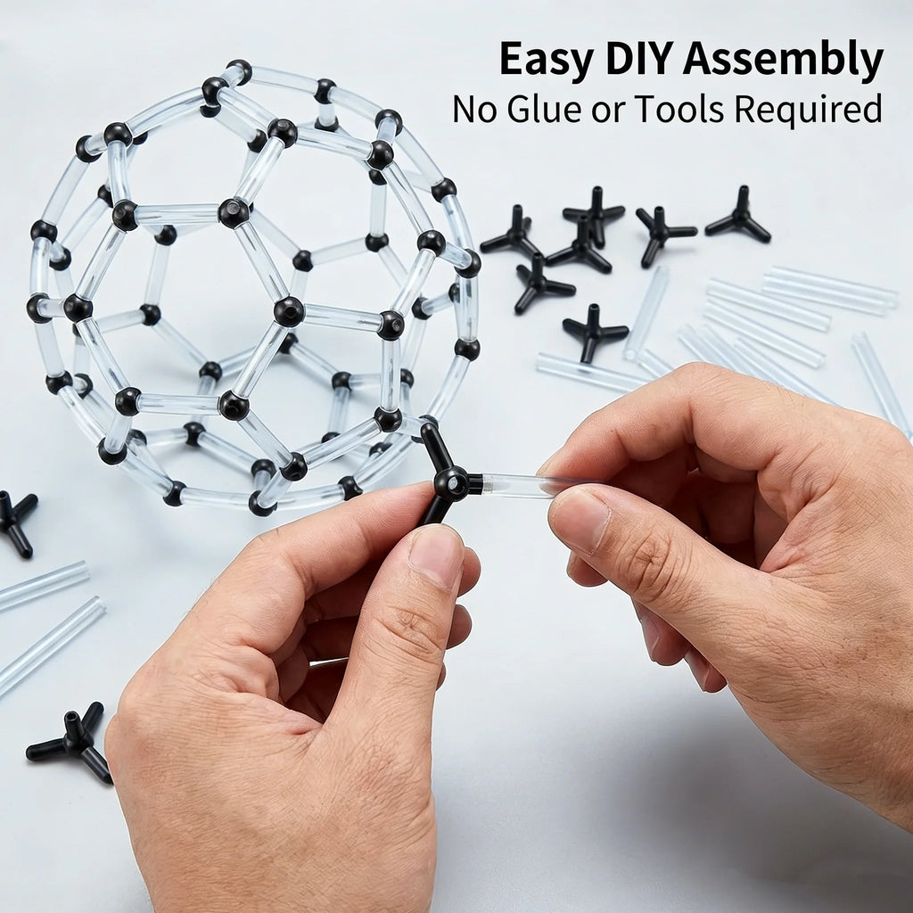 STEM DIY Tensegrity C60 Fullerence 3D Assemble Stick Structure
