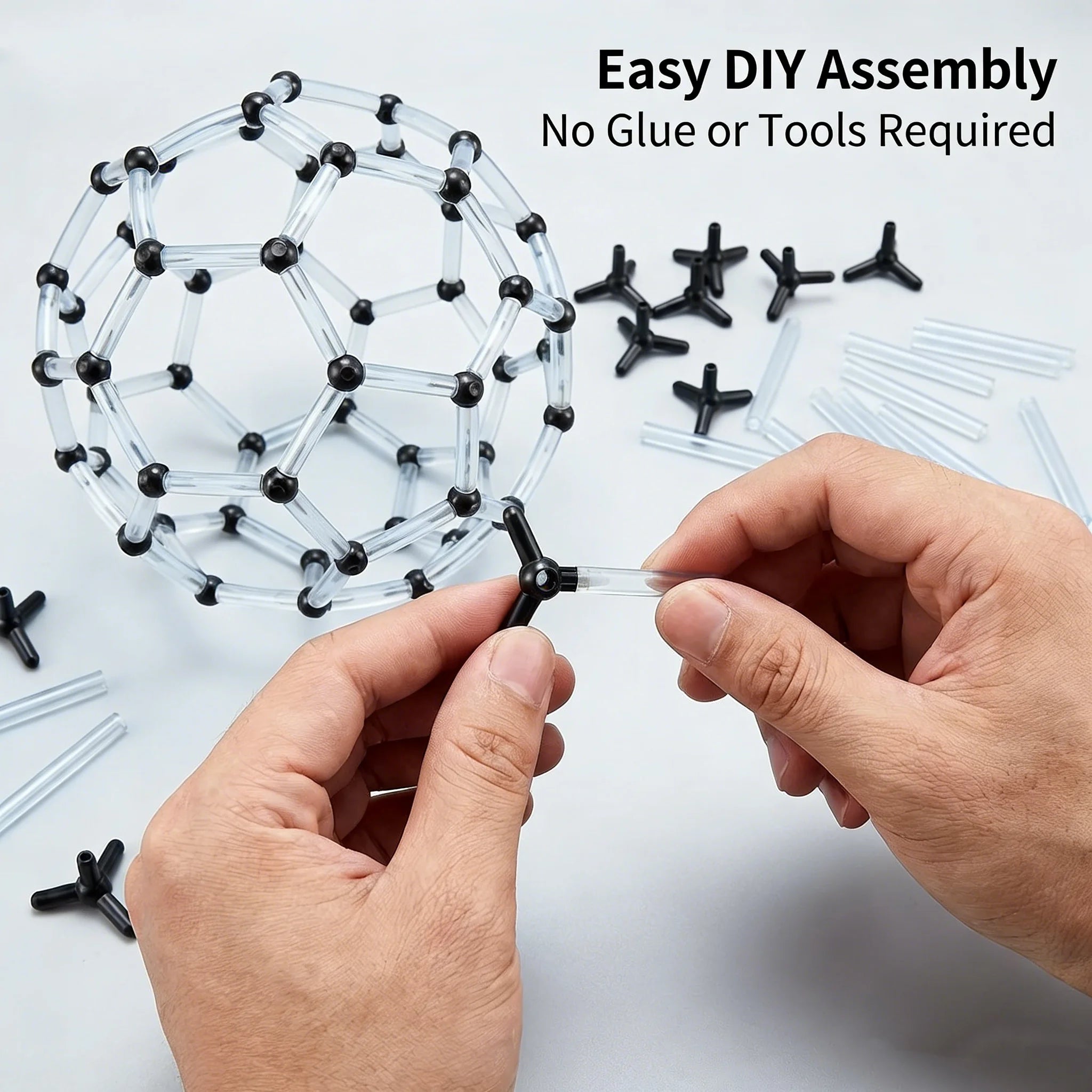STEM DIY Tensegrity C60 Fullerence 3D Assemble Stick Structure