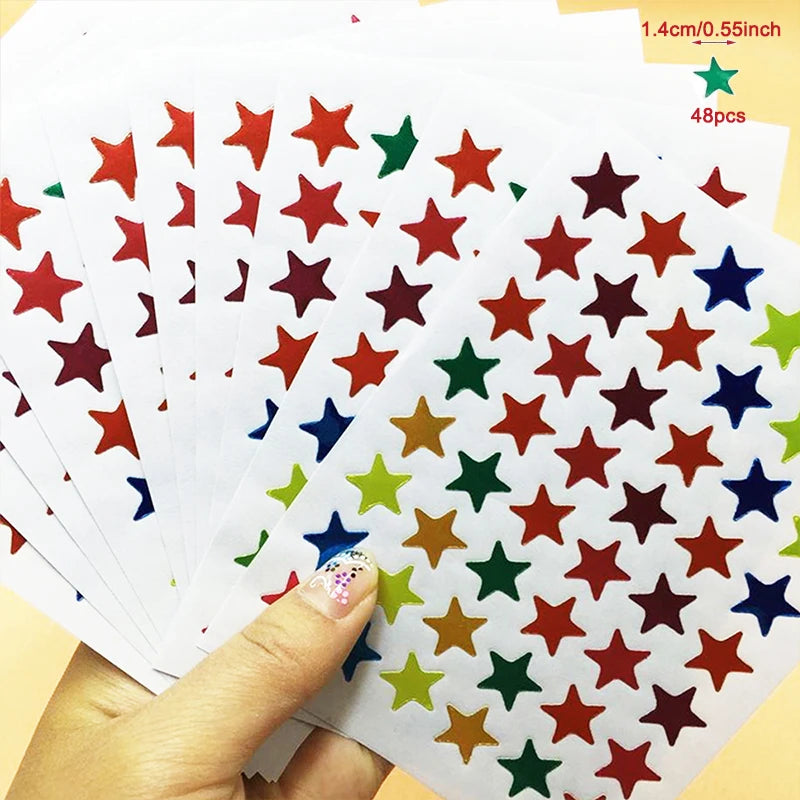 Children's Gold-Plated Award Glitter Stickers