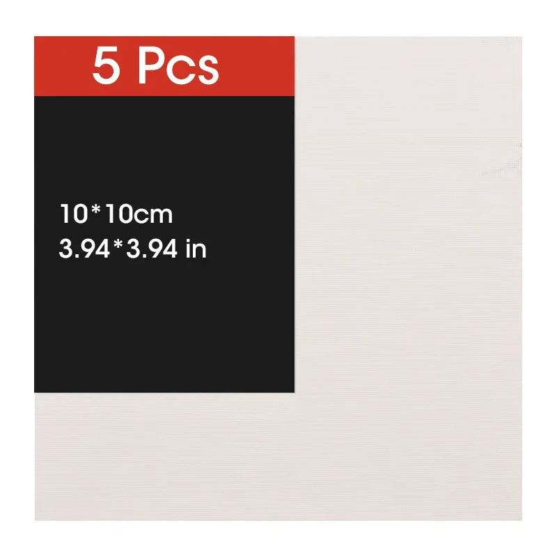 5pcs Canvas Board For Painting Cotton