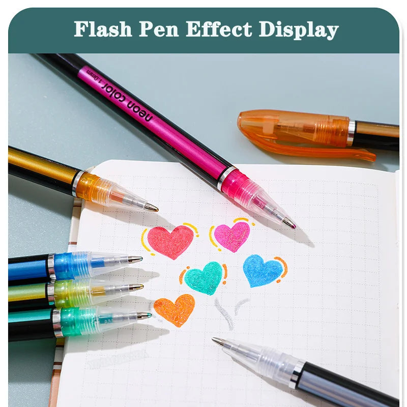 Metallic Pastel Glitter Colors Highlighters