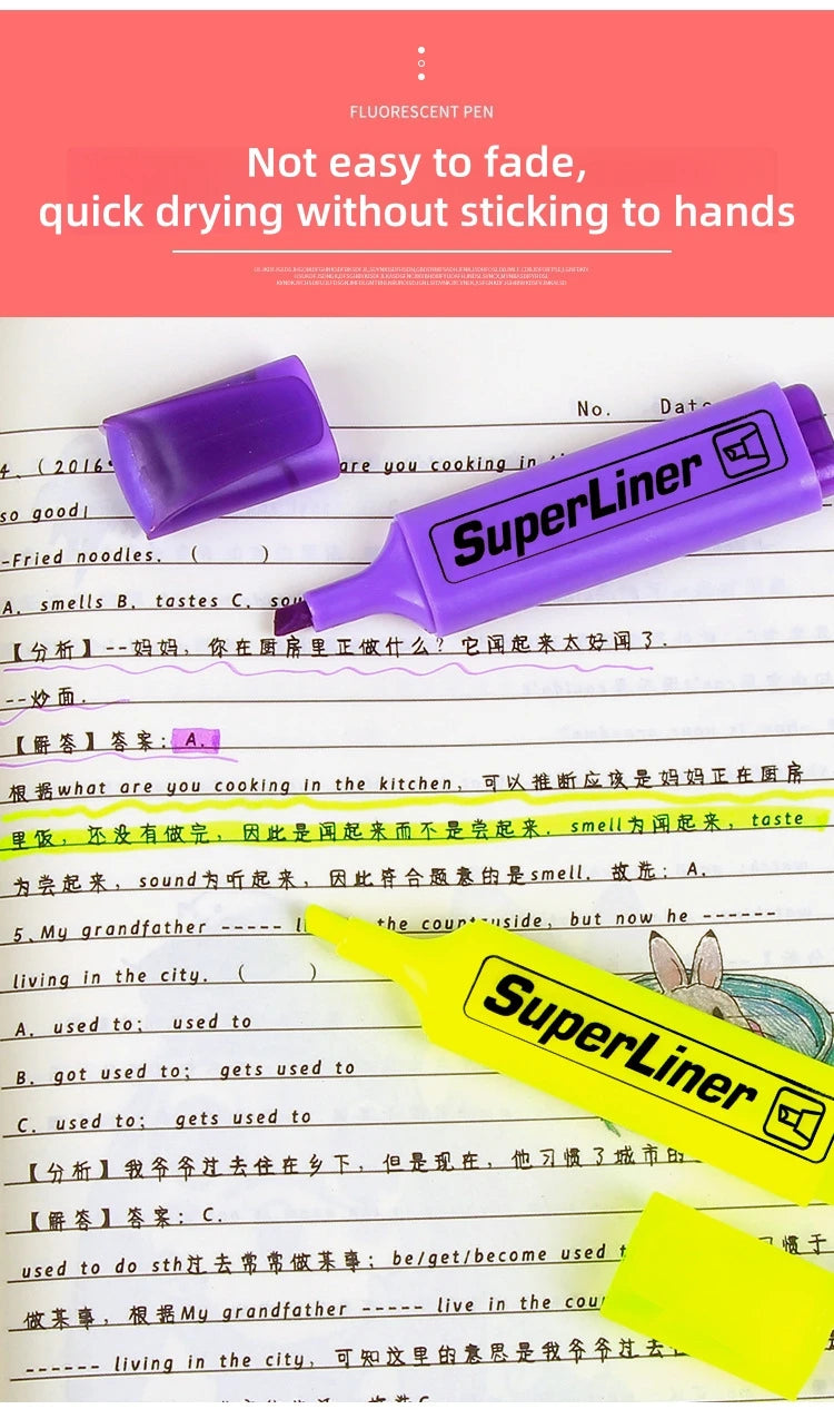 4/6pcs Pastel Color Macaron Highlighter Marker