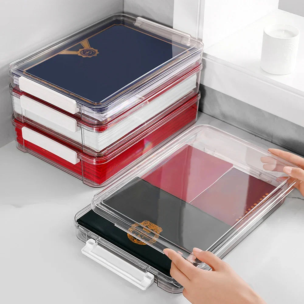 Acrylic Transparent Desktop Paper Storage Box