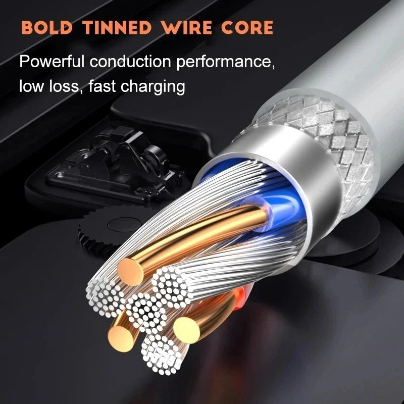 3PCS 100W 6A Super Fast Charger Cable