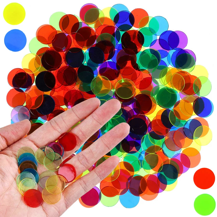 50/100pcs 1.9cm Colorful Counting Chips